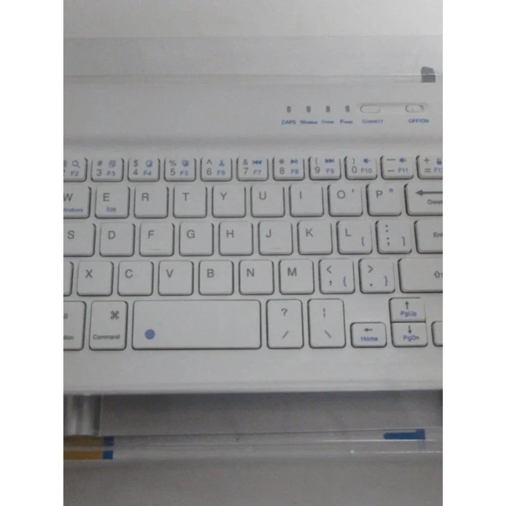 Hello By Design White Standalone Wireless Tech Set Keyboard With Tablet Stand
